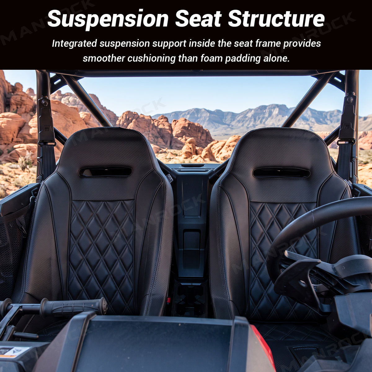 UTV Suspension Seats Heated Seats Replacement with Mounting Brackets 2PCS for Can-Am Maverick X3