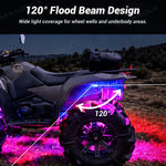 UTV ATV LED Rock Lights Kit RGB Underglow Lights with Bluetooth 4PCS Universal UTV 12V Polaris / Can-Am / Honda / Kawasaki / CFMOTO