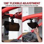 UTV Sun Visor Foldable Anti-Glare Sun Shade Universal Fit for 1.5"-2" Roll Bars