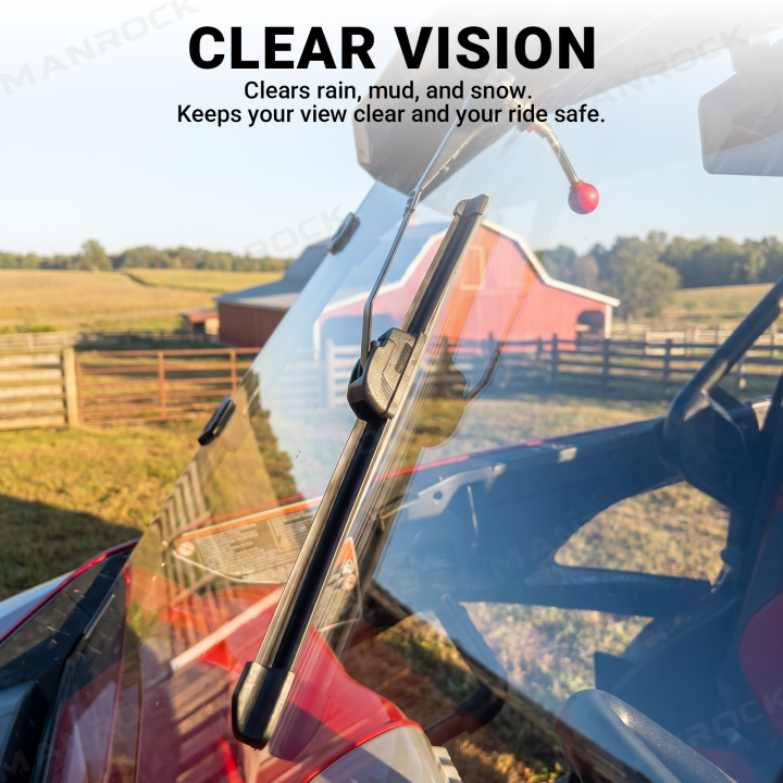 UTV Windshield Wiper Kit Manual Wiper Blade Universal Fit for Polaris / Can-Am