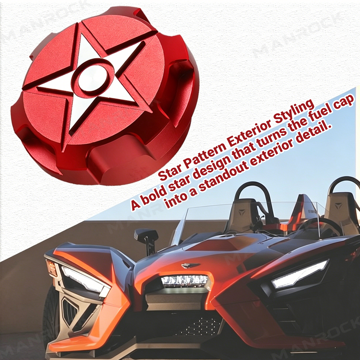 Gas Cap Aluminum Fuel Tank Cap Cover for Polaris Slingshot