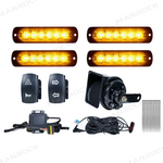 UTV ATV Turn Signal Kit with 110dB Horn Blinker Kit Most UTVs Polaris / Can-Am / Honda / Kawasaki / CFMOTO